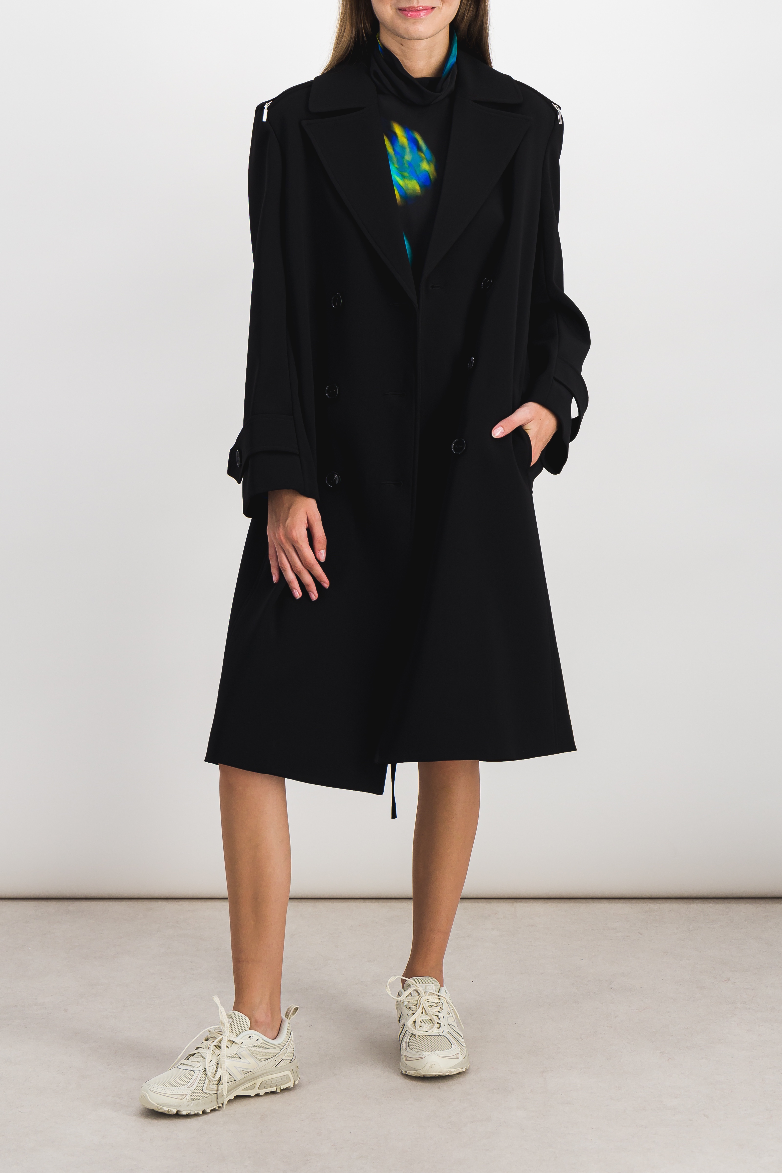 Nina Ricci Recycled Gabardine Trench Coat In Black