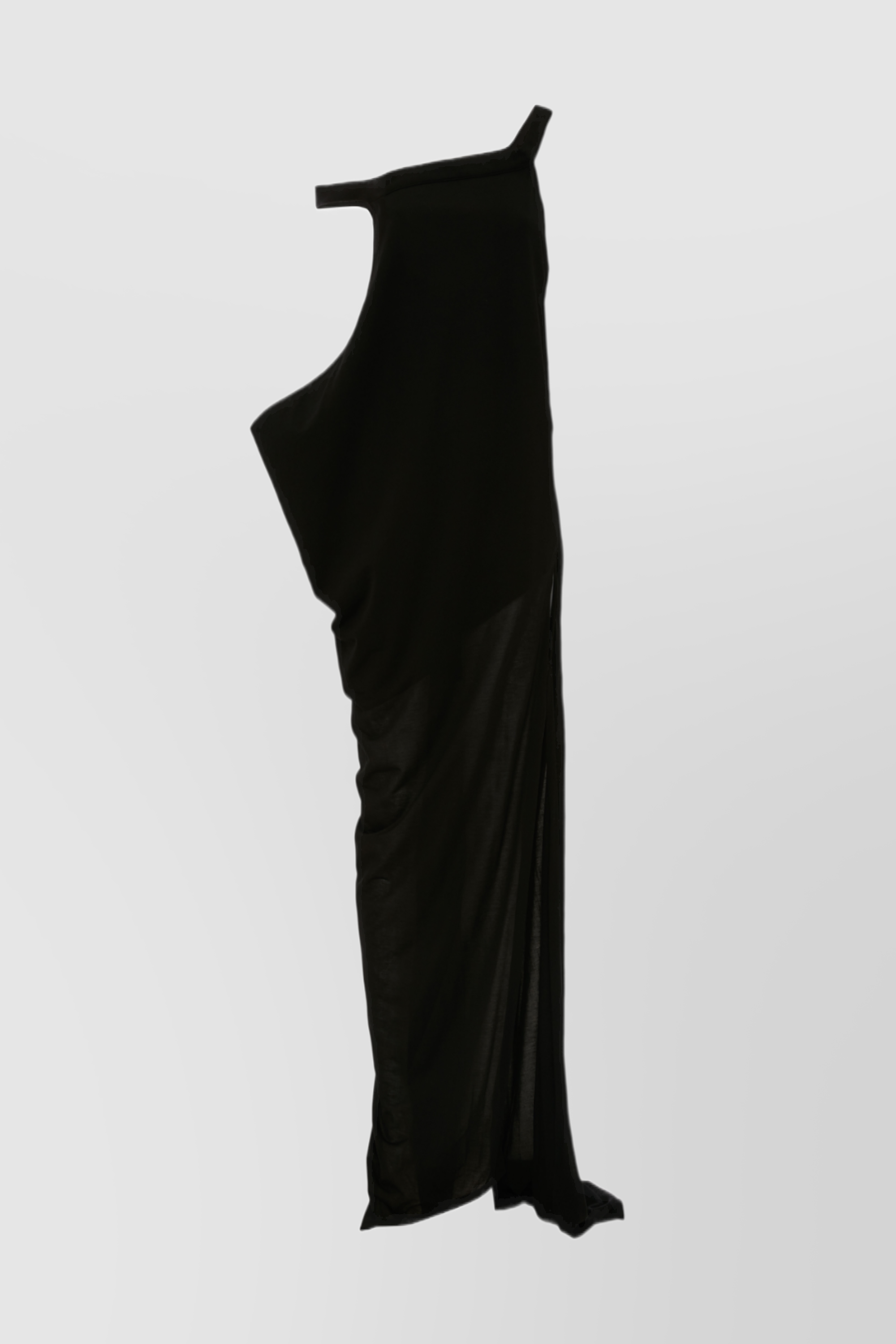 Shop Jw Anderson Asymmetric Draped Maxi Dress In Black