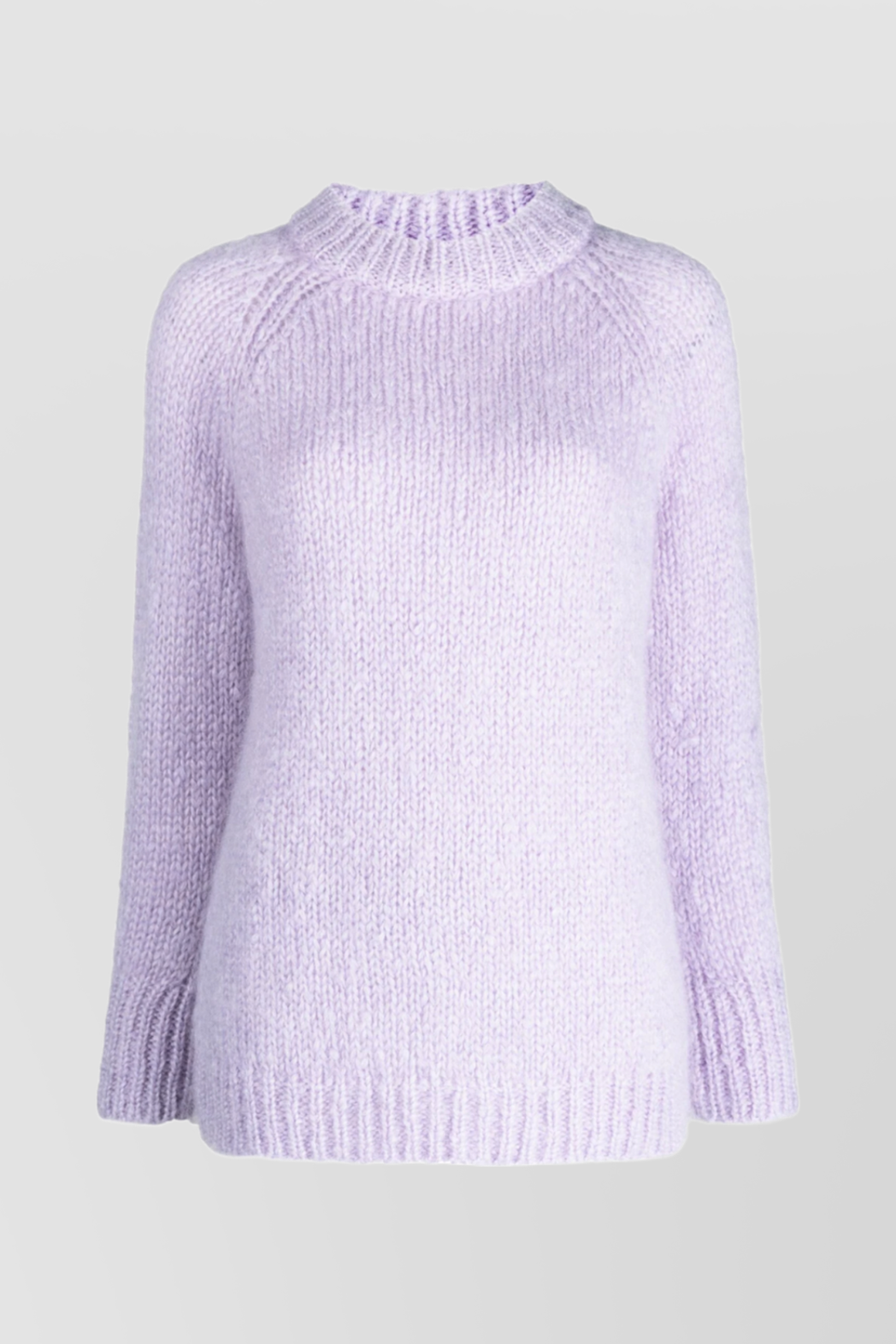 Cecilie Bahnsen Loose Mohair High Neck Jumper In Purple