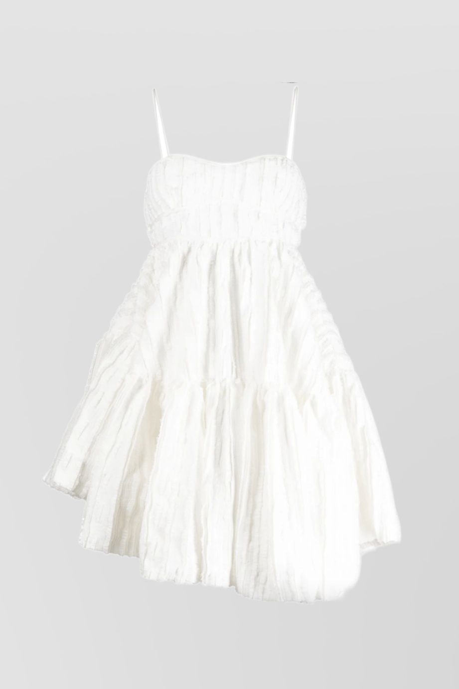 Cecilie Bahnsen V-neck Fil Coupé Mini Dress In White
