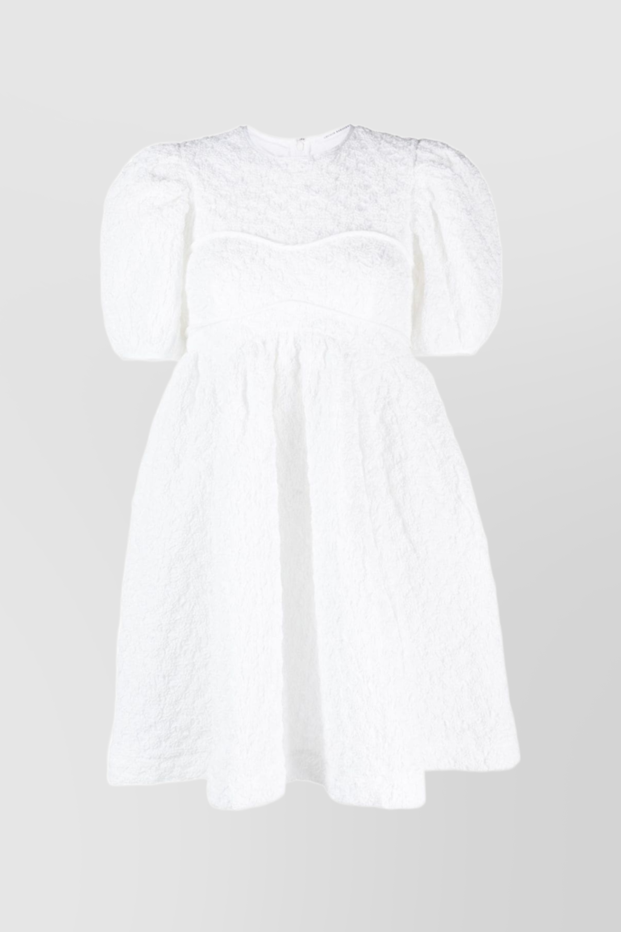 Shop Cecilie Bahnsen Puffy Smock Cotton Mini Dress In White