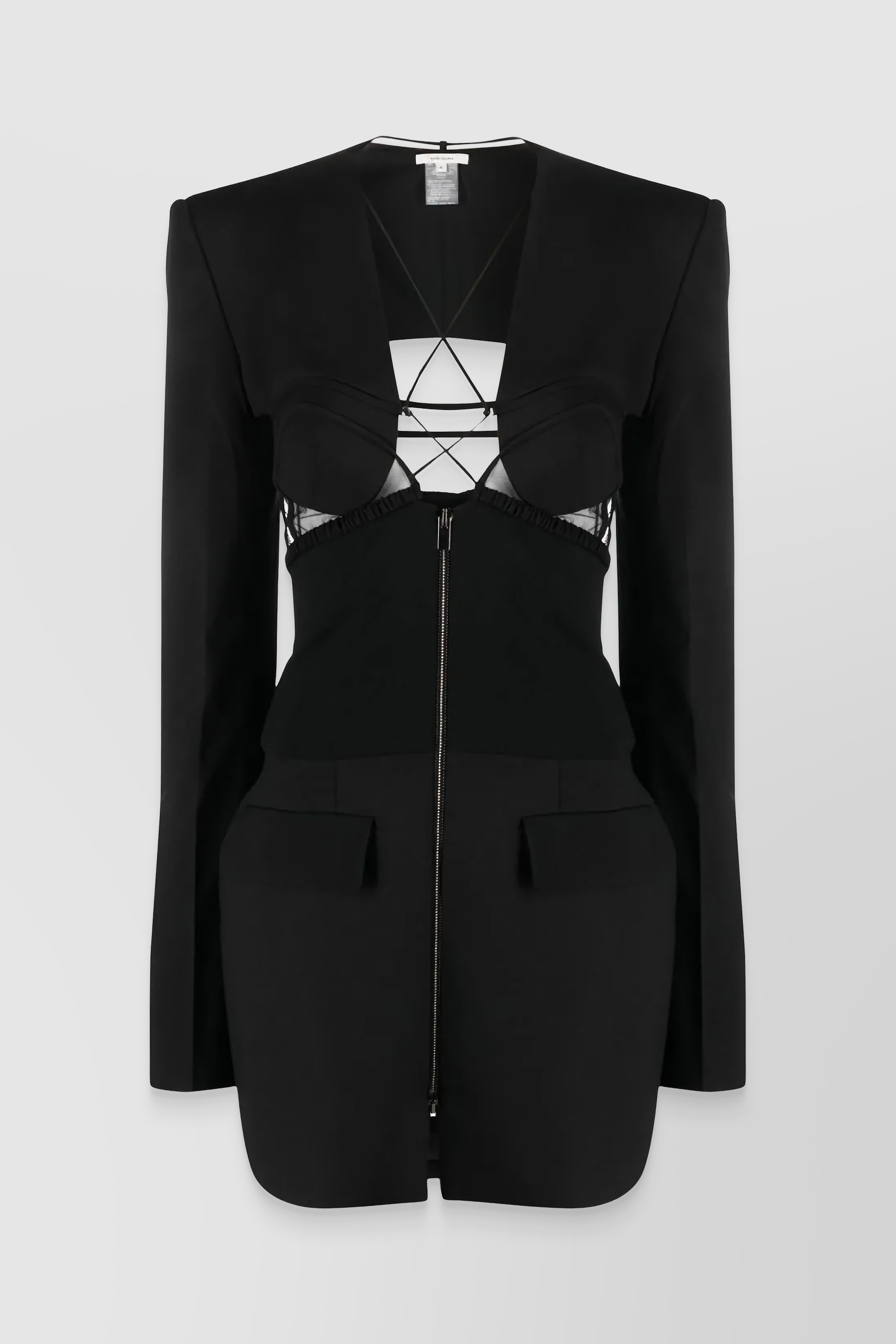 Nensi Dojaka Hybrid Tailoring Jacket With Bra Detail In Black