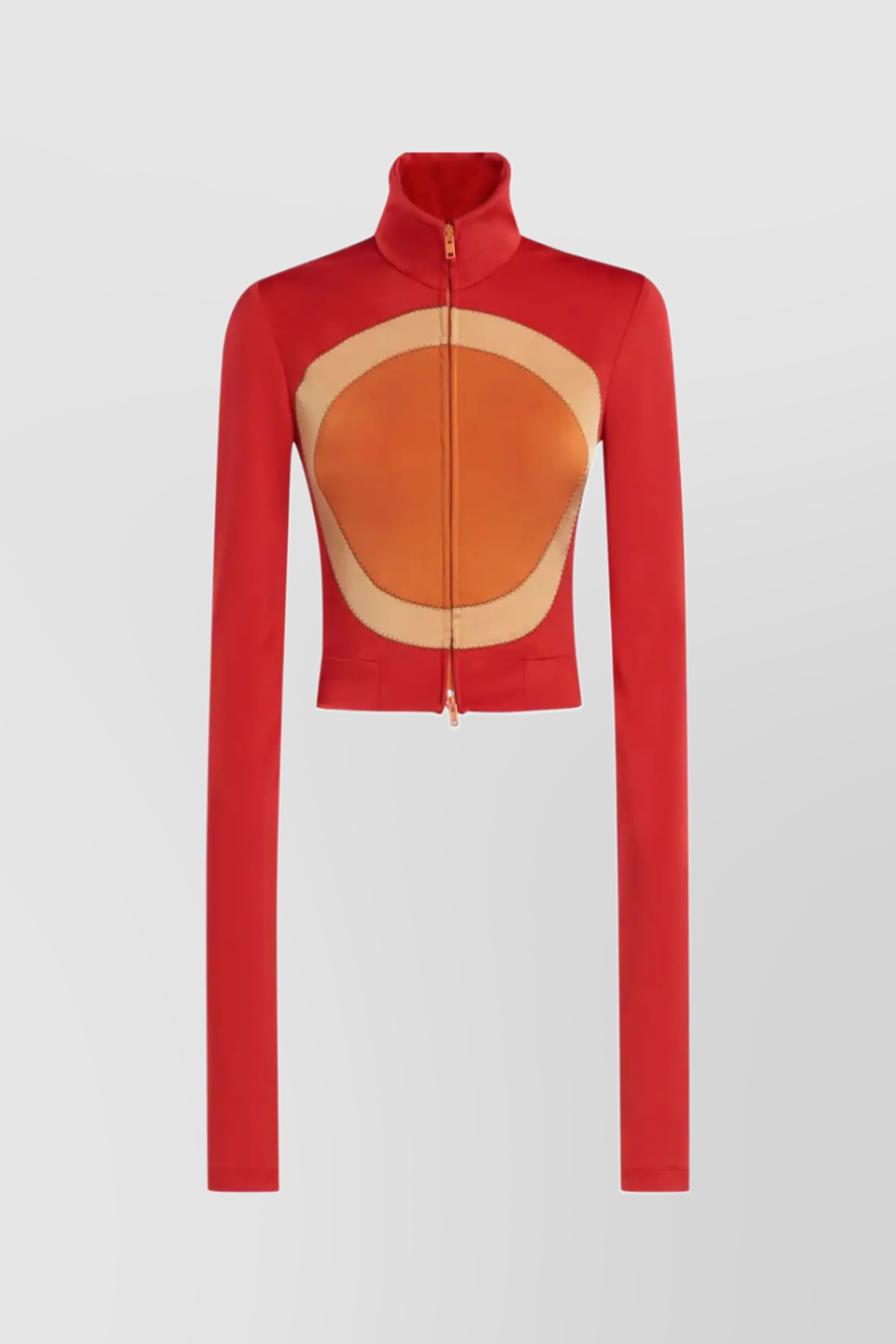 MARNI FITTED FLUID JERSEY HIGH NECK JACKET