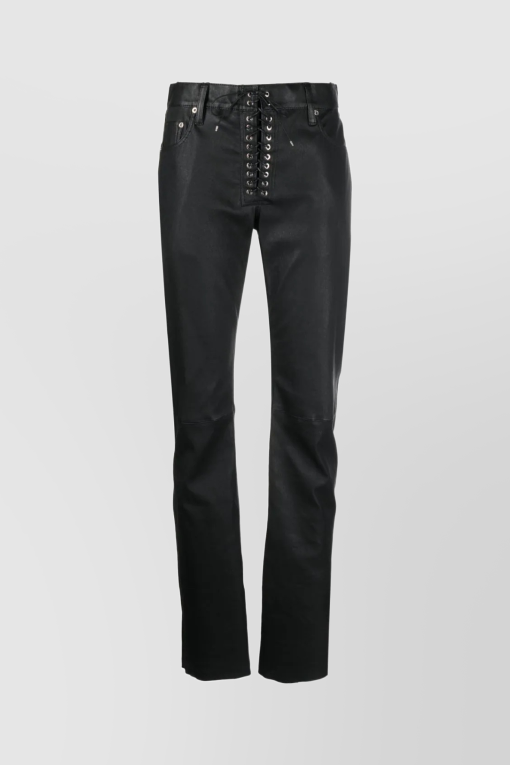 Shop Ludovic De Saint Sernin Iconic Leather Slim Pants In Black